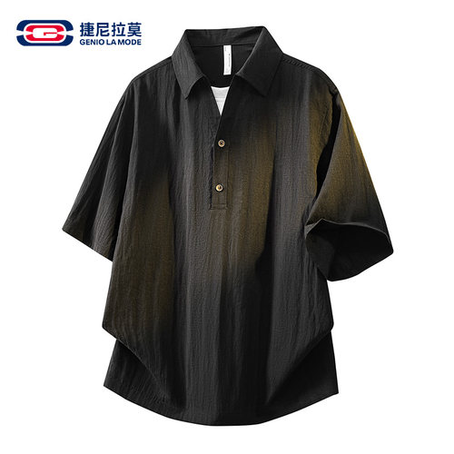 莱赛尔天丝亚麻T恤短袖男款夏季