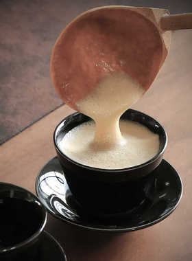 黑色杯子杯托点茶分汤杯调膏杯功夫茶具个人专用喝茶杯子品茗杯