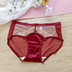 蕾丝网纱低腰性感内裤 文胸配套底裤 链接 配套内裤