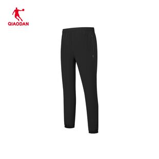 乔丹加绒运动长裤男2025秋冬款梭织裤防泼水收脚男裤QDFYK3254301