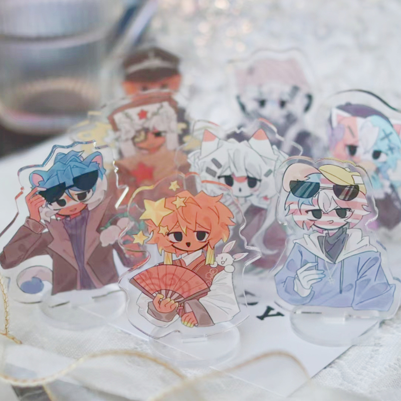 ch五常countryhumans国拟瓷霓虹美韩英法周边小立牌摆件学生手办