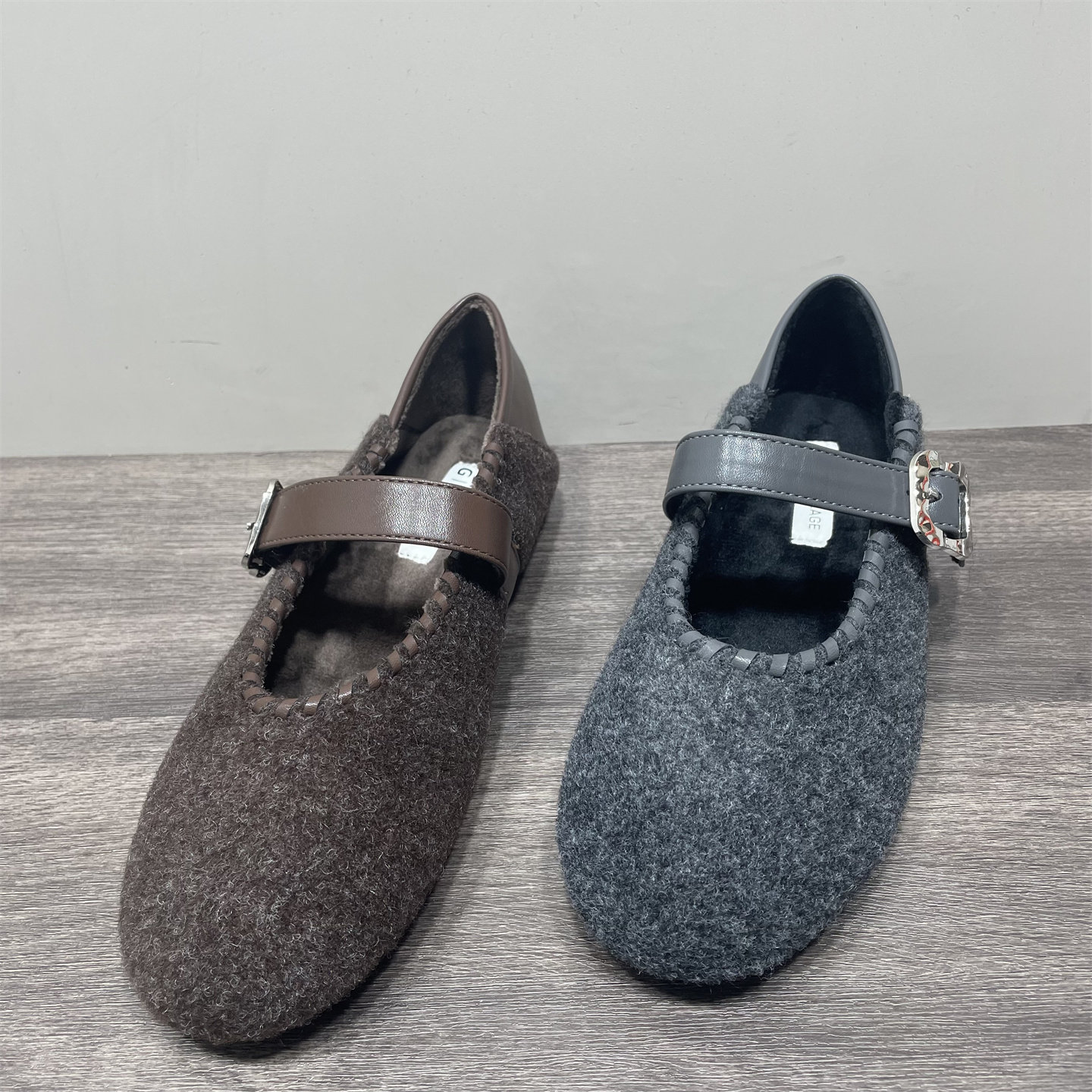 百搭芭蕾舞鞋冬季新款加绒女鞋