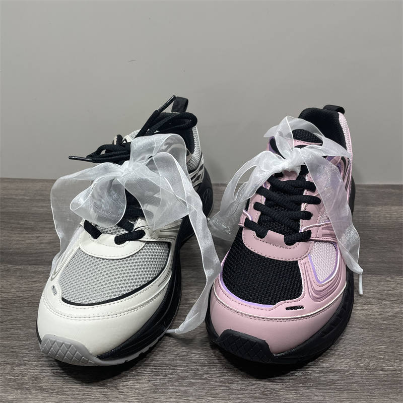 断码处理复古厚底老爹鞋女