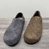 真皮勃肯鞋 新款 女内增高一脚蹬懒人鞋 休闲单鞋 断码 豆豆鞋 处理春季