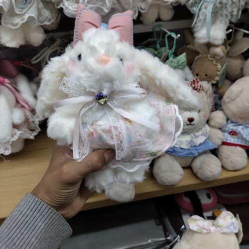 6803甜品冰淇淋公主兔垂耳兔毛绒钥匙扣挂可爱卡通玩偶包包挂件
