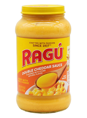 美国进口RAGU乐鲜双重切达芝士酱453g 奶酪调味酱汉堡酱炸鸡面包