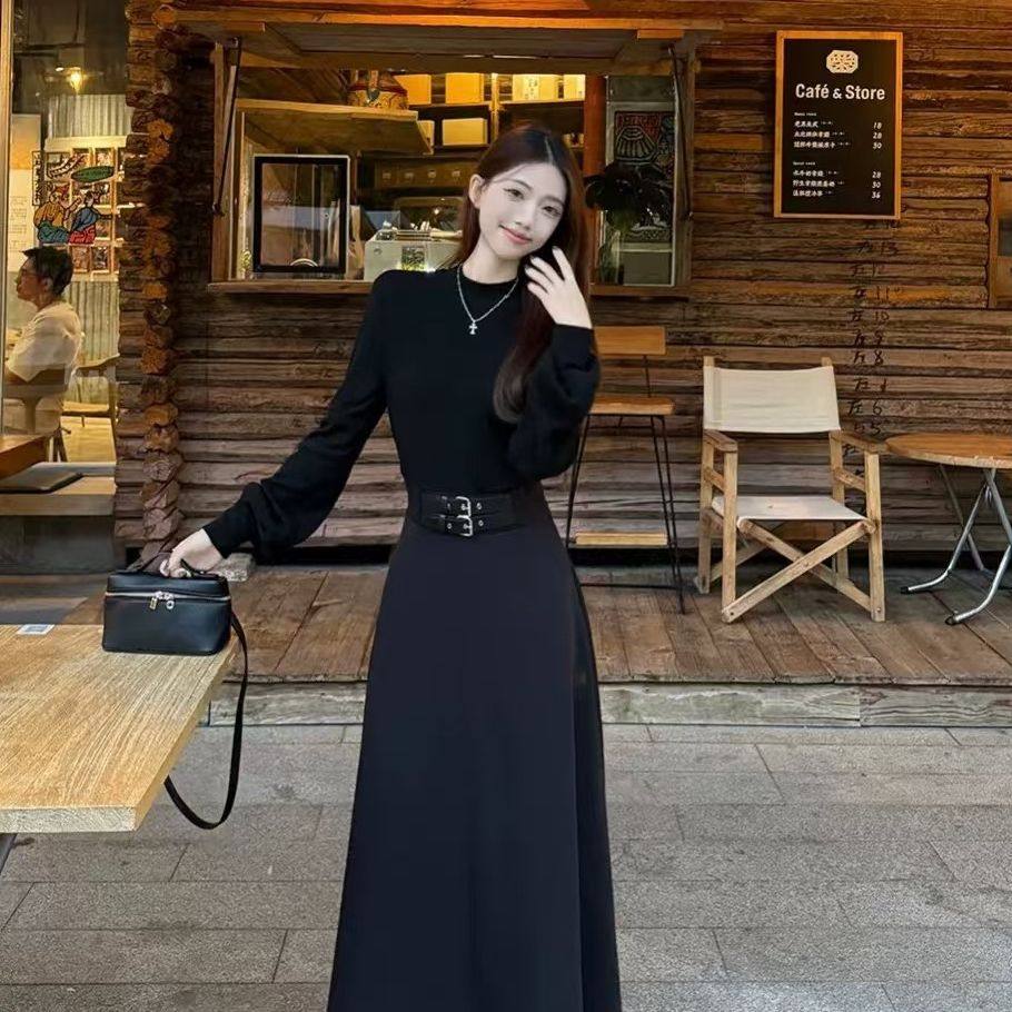 法式黑色内搭连衣裙子女秋冬2026年新款小个子掐腰裙约会穿搭礼服,女装/女士精品,连衣裙,淘宝优惠券,粉丝福利购,淘宝优惠卷