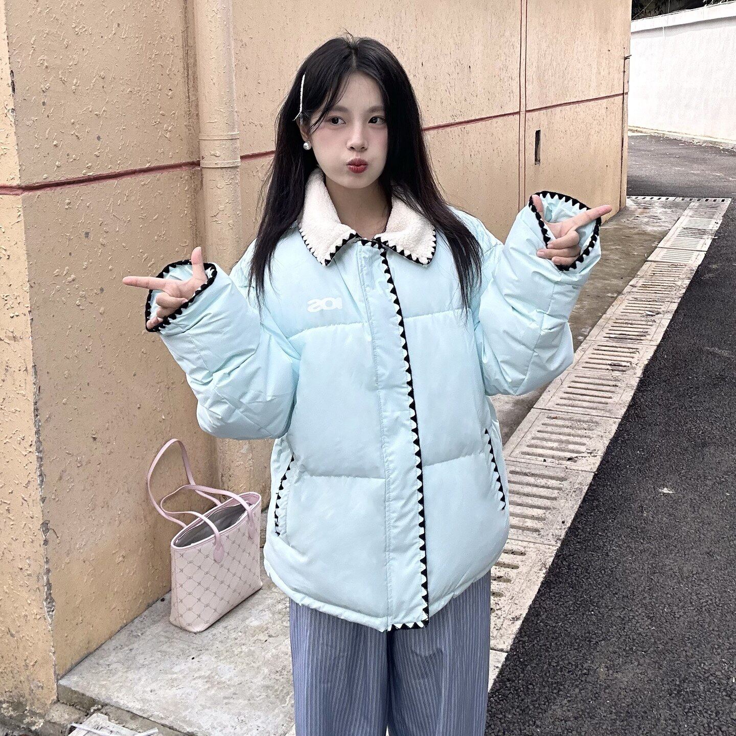 实拍羽绒服棉衣棉服女2025年新日系学生设计感小众小个子韩系外套