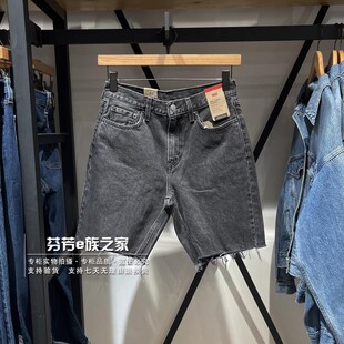 39434 Levis李维斯正品 469中腰直筒烟黑牛仔短裤 男士 0003 2023新款