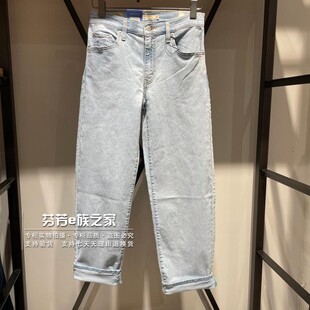 Levis李维斯正品2024款女士BAGGY高腰宽松直筒薄牛仔裤A3494-0055