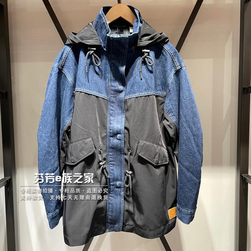 李维斯新款女士宽松牛仔风衣外套