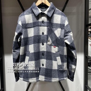 Levis李维斯2024秋冬男士仿毛呢宽松加绒夹克外套 0017O-0001