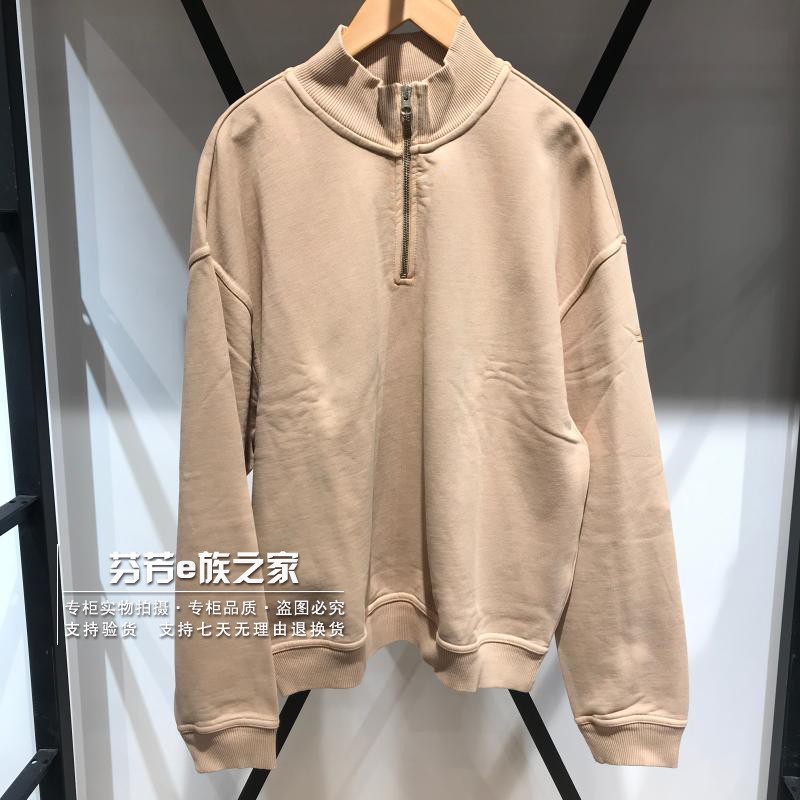 李维斯常规宽松纯棉半拉链