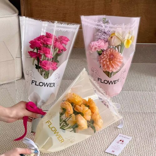 丘比特透明防水玫瑰花束包装袋