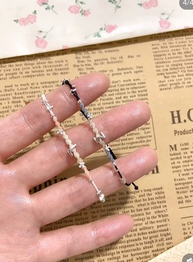 S925纯银手绳可调节 你的名字 手编绳闺蜜礼物学生礼物清冷感