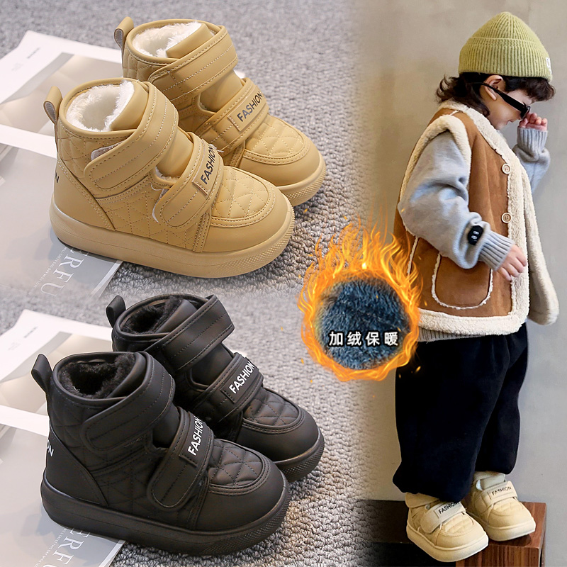 儿童雪地靴冬季加绒加厚保暖