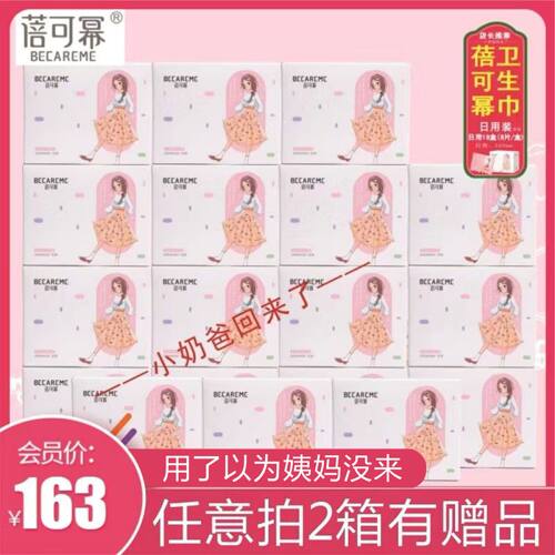整箱日用卫生巾小奶爸防侧漏