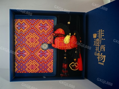 广西非遗礼物马年专属礼盒马年商务礼盒壮锦笔记本主题文创礼盒