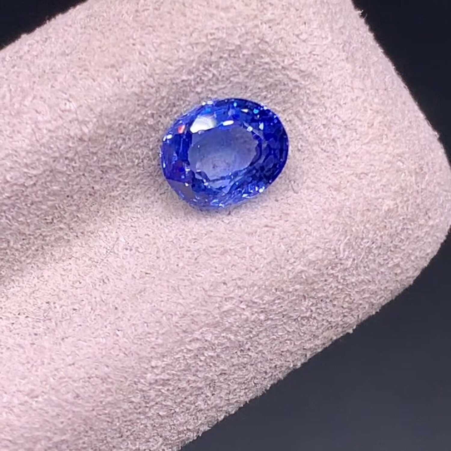 矢车菊蓝 天然斯里兰卡蓝宝石裸石1.16克拉 戒面