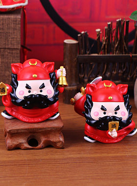 钟馗摆件办公室桌面装饰汽车车内饰车载摆件