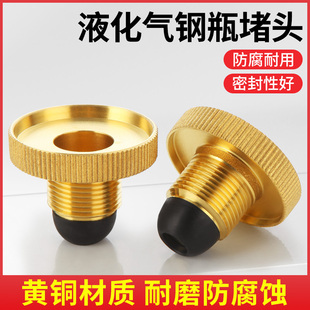 煤气罐液化气钢瓶防泄露漏气堵头丝堵一分二路分气三通专用丝堵头