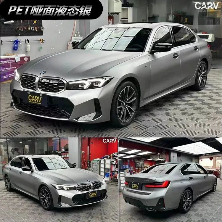汽车金属银改色膜哑光液态金属银摩托车贴膜整车膜车身漆面保护膜
