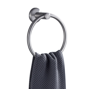 泽牌304不锈钢拉丝毛巾环脚布架擦手圆形毛巾架擦手圆环毛巾杆