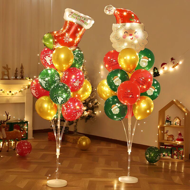 圣诞节装饰发光桌飘气球圣诞地飘