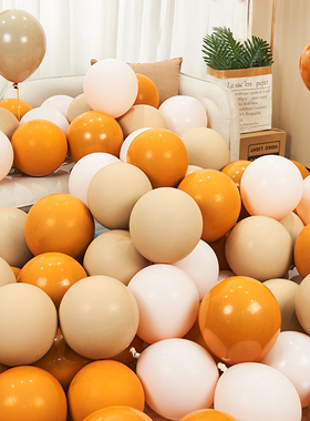 开业大吉气球布置新店店铺美容院店庆庆典活动装饰场景橙色气球系