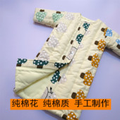 儿童睡袋防踢被纯棉花中大童长款 睡袍秋冬手工宝宝春秋家居服棉花