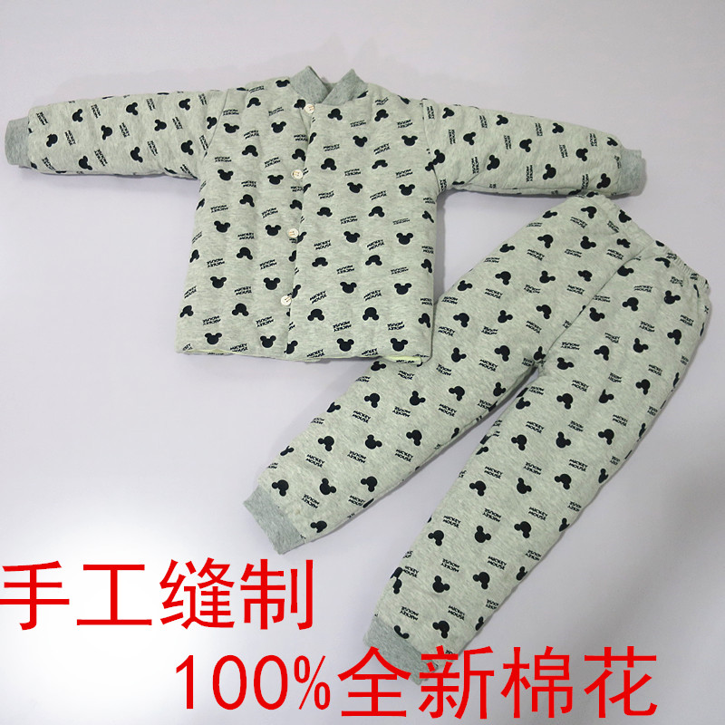 儿童手工棉花棉衣棉裤套装手工棉花棉袄内胆学生手工棉花加厚棉服