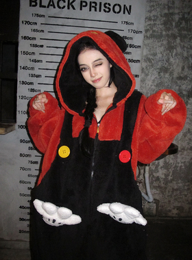 Maddy 可爱米奇连体珊瑚绒睡衣女款冬天2025新款加绒加厚家居服冬