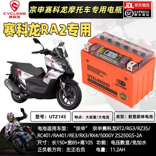 宗申赛科龙RT2/RE3RX3/RX4电瓶锂