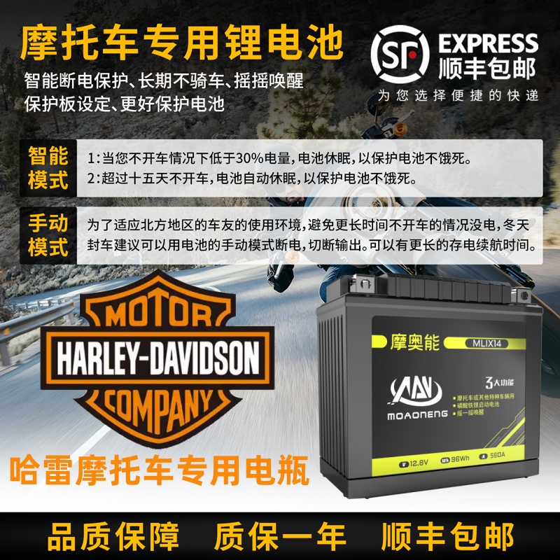 哈雷大滑翔路王春风550X8X6沙滩车摩托艇西度260电瓶蓄电池12V32A
