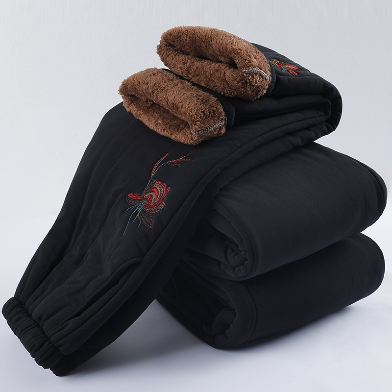 中老年人加绒羊驼绒裤子