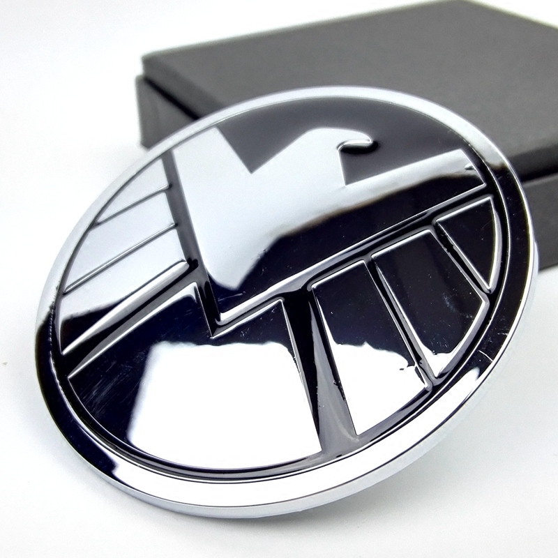 神盾局车贴复仇者联盟盾牌标汽车个性装饰3D金属车标