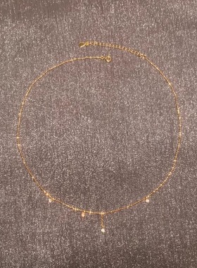 波光粼粼-星河予你闪钻流苏925银项链锁骨链小众简约锁骨链