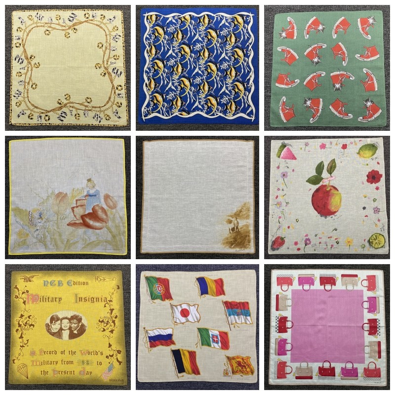 日系vintage古着纯棉男女士轻奢印花吸汗精品小方巾口袋巾手帕32,服饰配件/皮带/帽子/围巾,手帕,淘宝优惠券,粉丝福利购,淘宝优惠卷