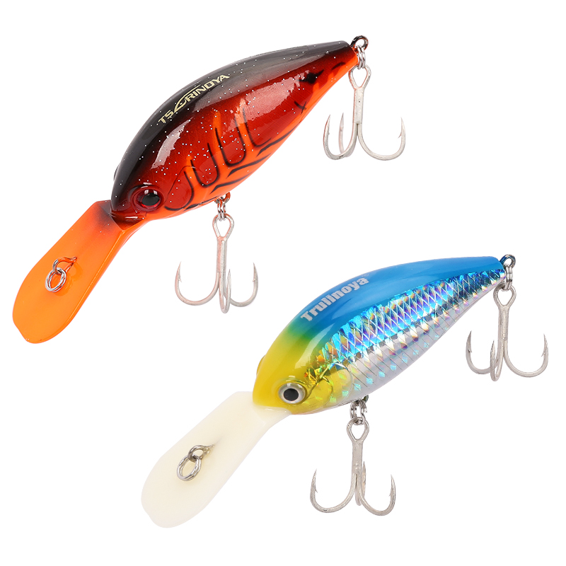 钓之屋 DW21小胖子64mm16.5克潜深2.5至3.2米路亚饵 Crank 硬饵