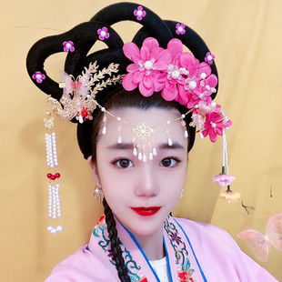 戏剧用品戏曲古装舞蹈丫环头饰仙女发饰古典舞黄梅戏头饰嫦娥头饰