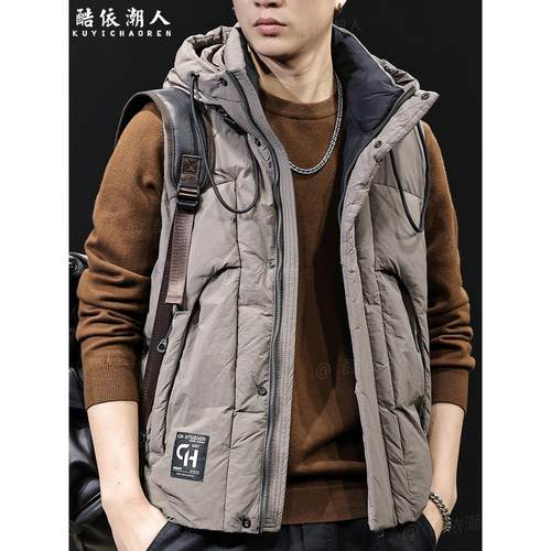 2025新款石墨烯棉服马甲男秋冬潮流立领短款拼接外套轻薄内胆大码