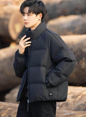 男士轻薄羽绒服25新款冬季加厚短款防寒保暖外套青少年排骨面包服