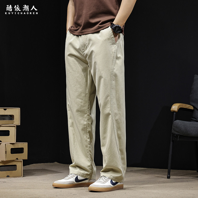 天丝莱赛尔直筒休闲裤男2025新款夏季薄款长裤春夏裤子男宽松大码