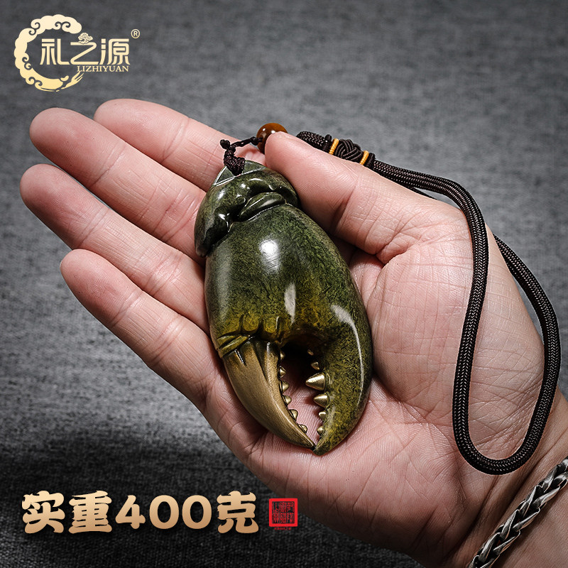 礼之源手中有钱螃蟹钳全铜手把件创意把玩送男友解压治愈系小摆件