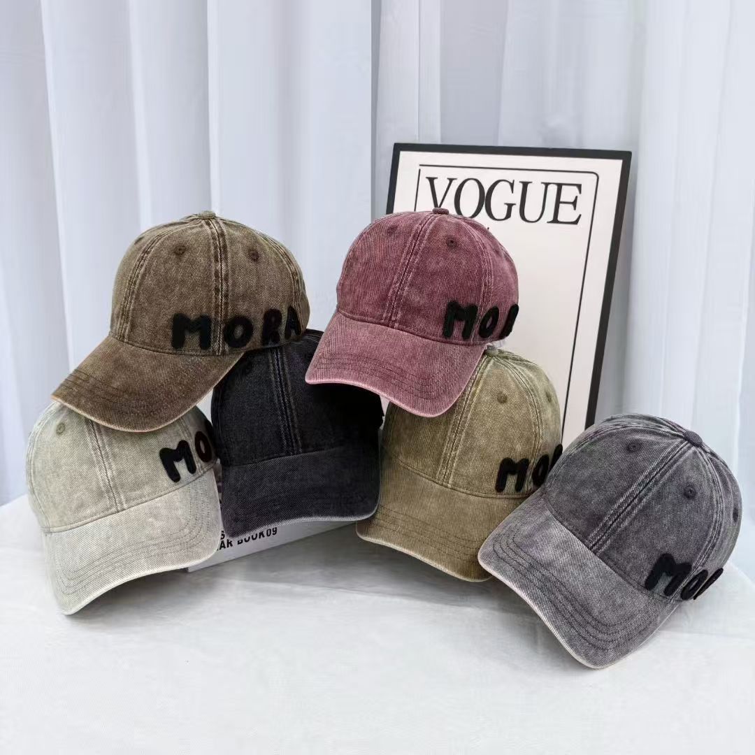 洗水牛仔棒球帽男女时尚个性复古