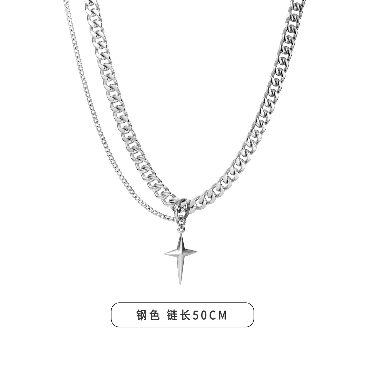 new Cross Gold Silver Necklace for Men Chain Long Necklaces