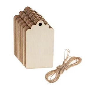 30个/包6.8cm木质祈福挂牌书签木牌工艺装饰幼儿园签到板