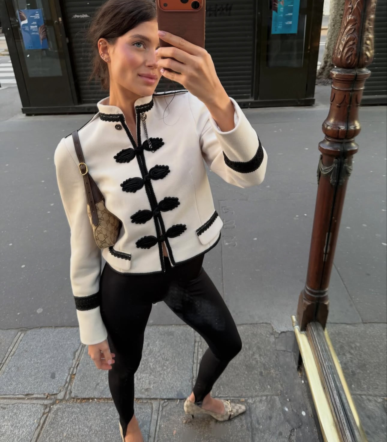 英国购买三色复古英伦短款外套西装外套gess jacket