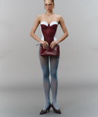 美国购超绝聚拢push 蕾丝白色拼接女人味鱼骨束腰