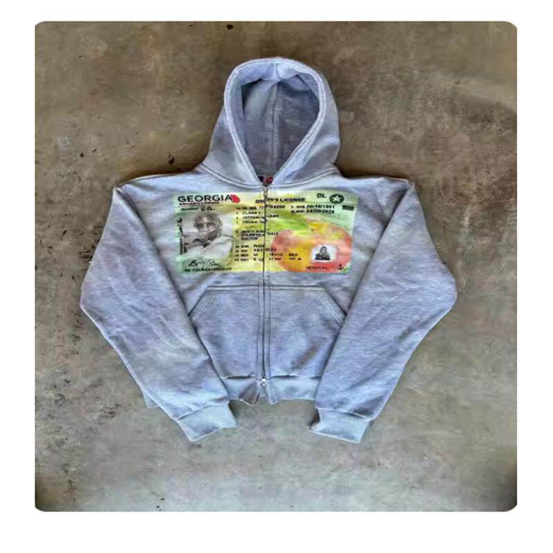 Oversized Zip Up Hoodie Long Sleeve Drawstring Jacket - Product image 2